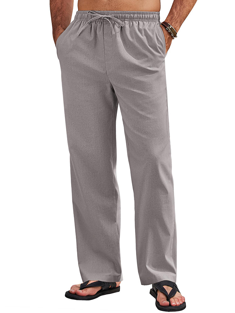 Sumer Linen Blend Beach Yoga Trousers 