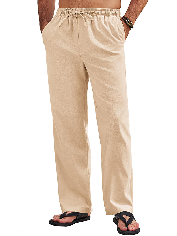 Sumer Linen Blend Beach Yoga Trousers 