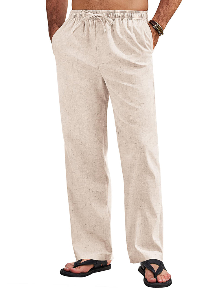 Sumer Linen Blend Beach Yoga Trousers 