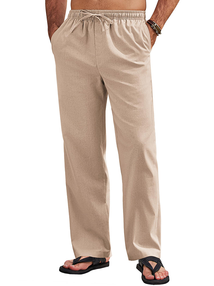 Sumer Linen Blend Beach Yoga Trousers 