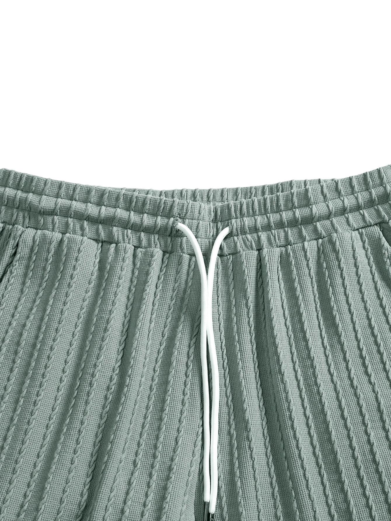 Men's casual gorgeous textured printed shorts set