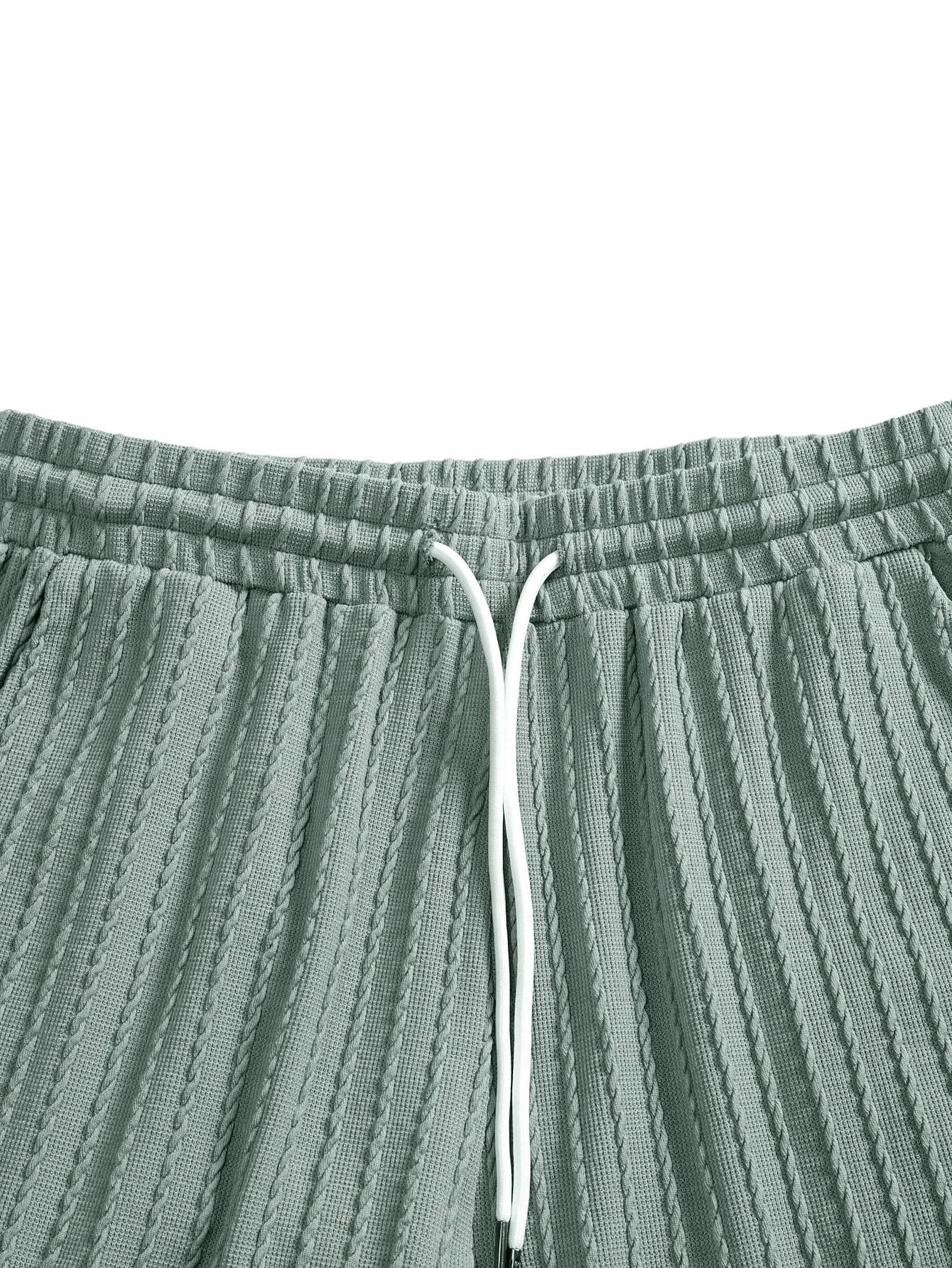 Men's casual gorgeous textured printed shorts set