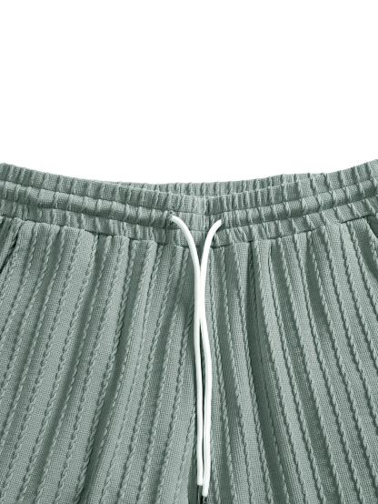 Men's casual gorgeous textured printed shorts set