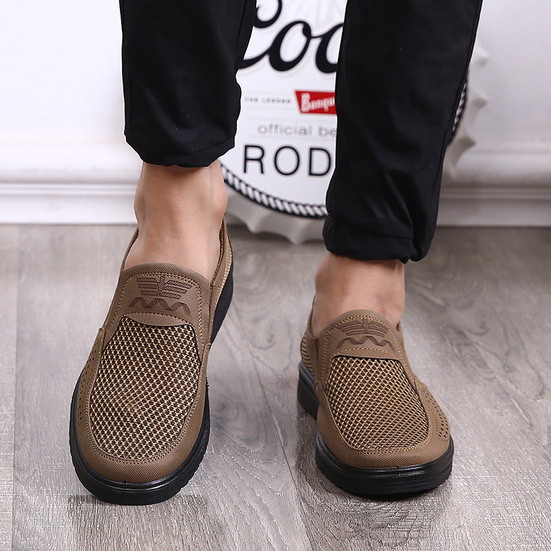 mesh loafers color brown size 7.5 for men