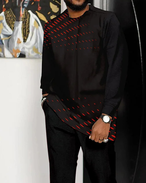 Men's Casual Color Blocking Long Sleeve Walking Suit