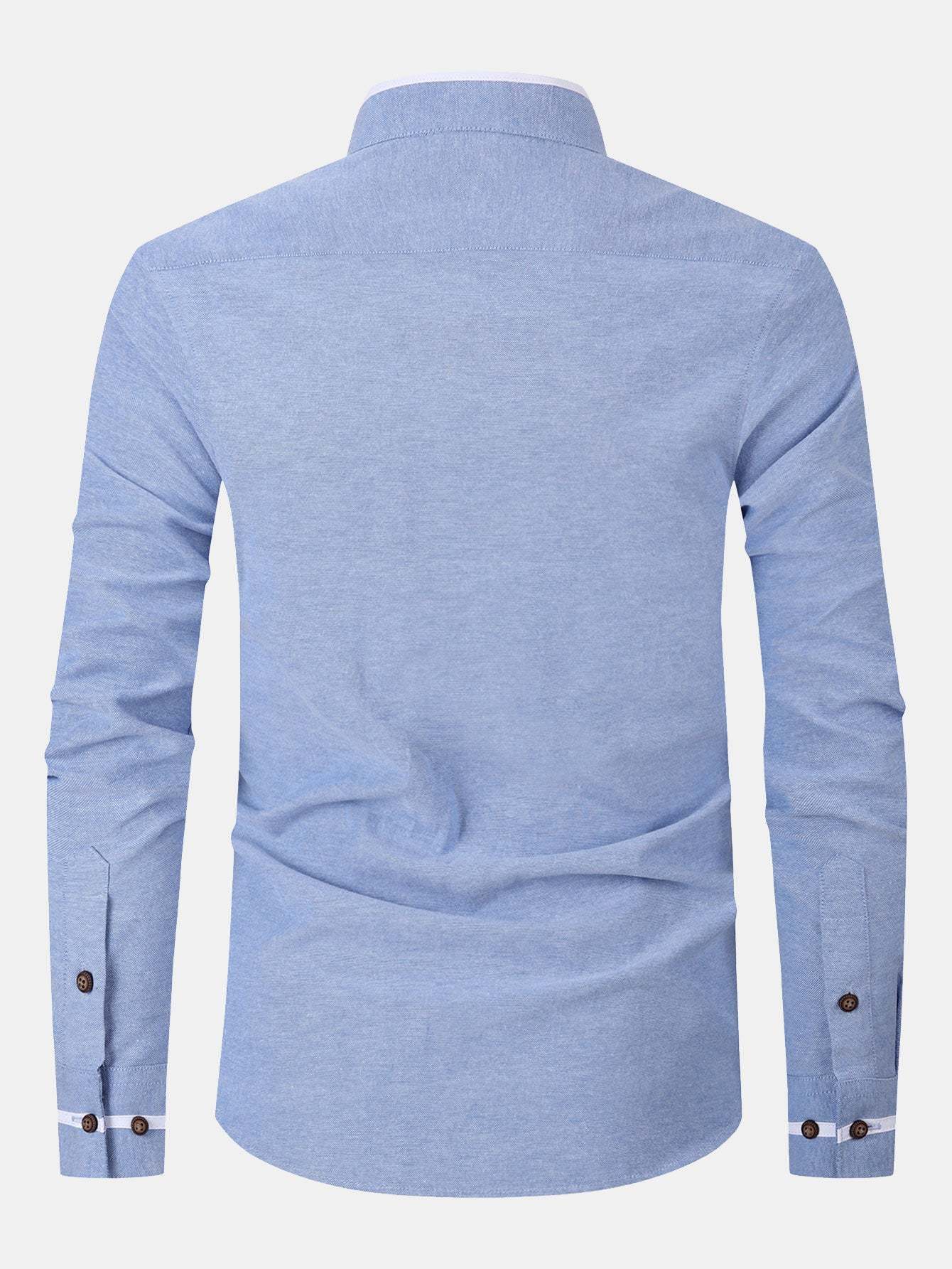 Long Sleeve Contrast Stand Collar Shirt
