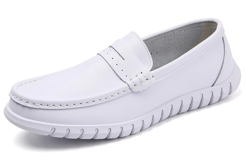 slip on loafer color white size 5.5 for men