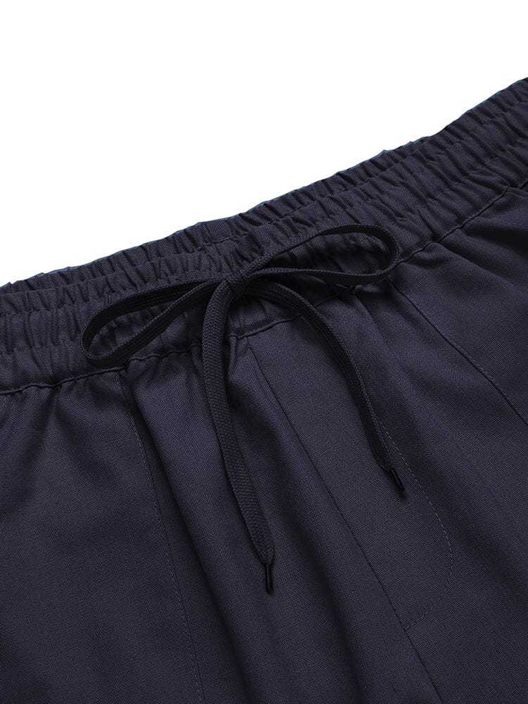 Casual Elastic Waist Linen Blend Pants