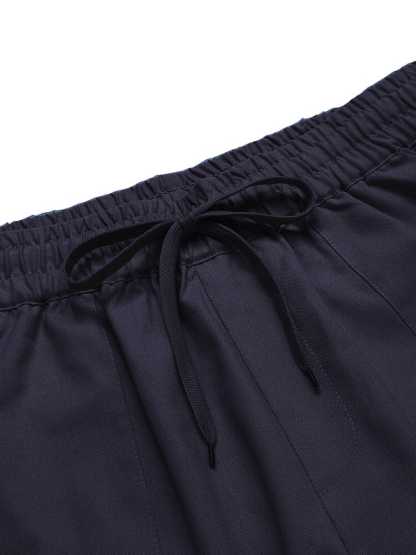 Casual Elastic Waist Linen Blend Pants