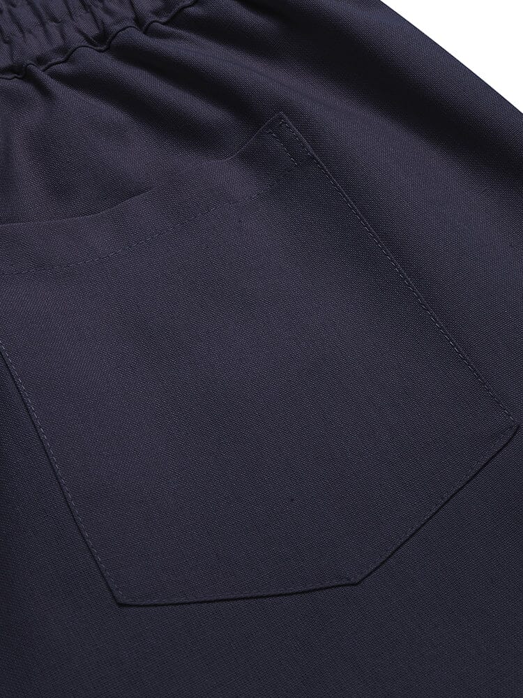 Casual Elastic Waist Linen Blend Pants
