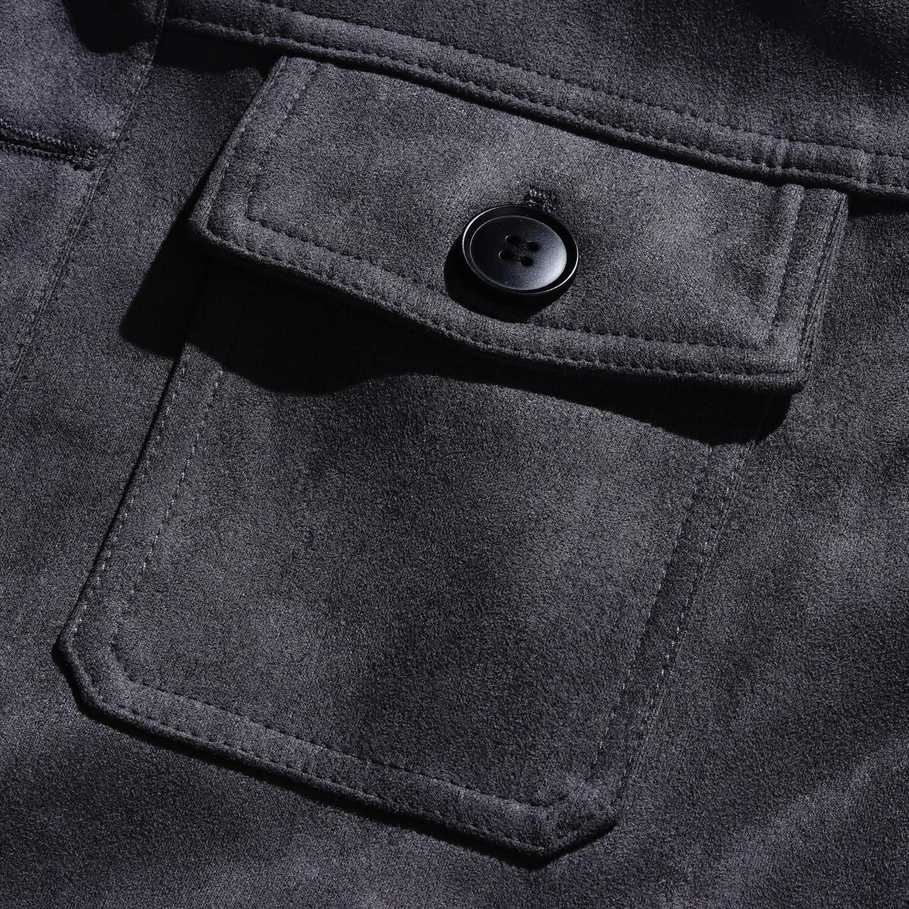 Men's Vintage Suede Single Breasted Stand Collar Jacket