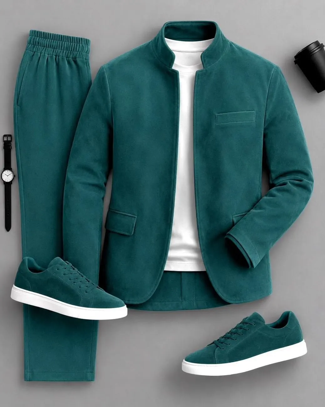 Men's Causal Jacket & Pants Two-Piece Sets