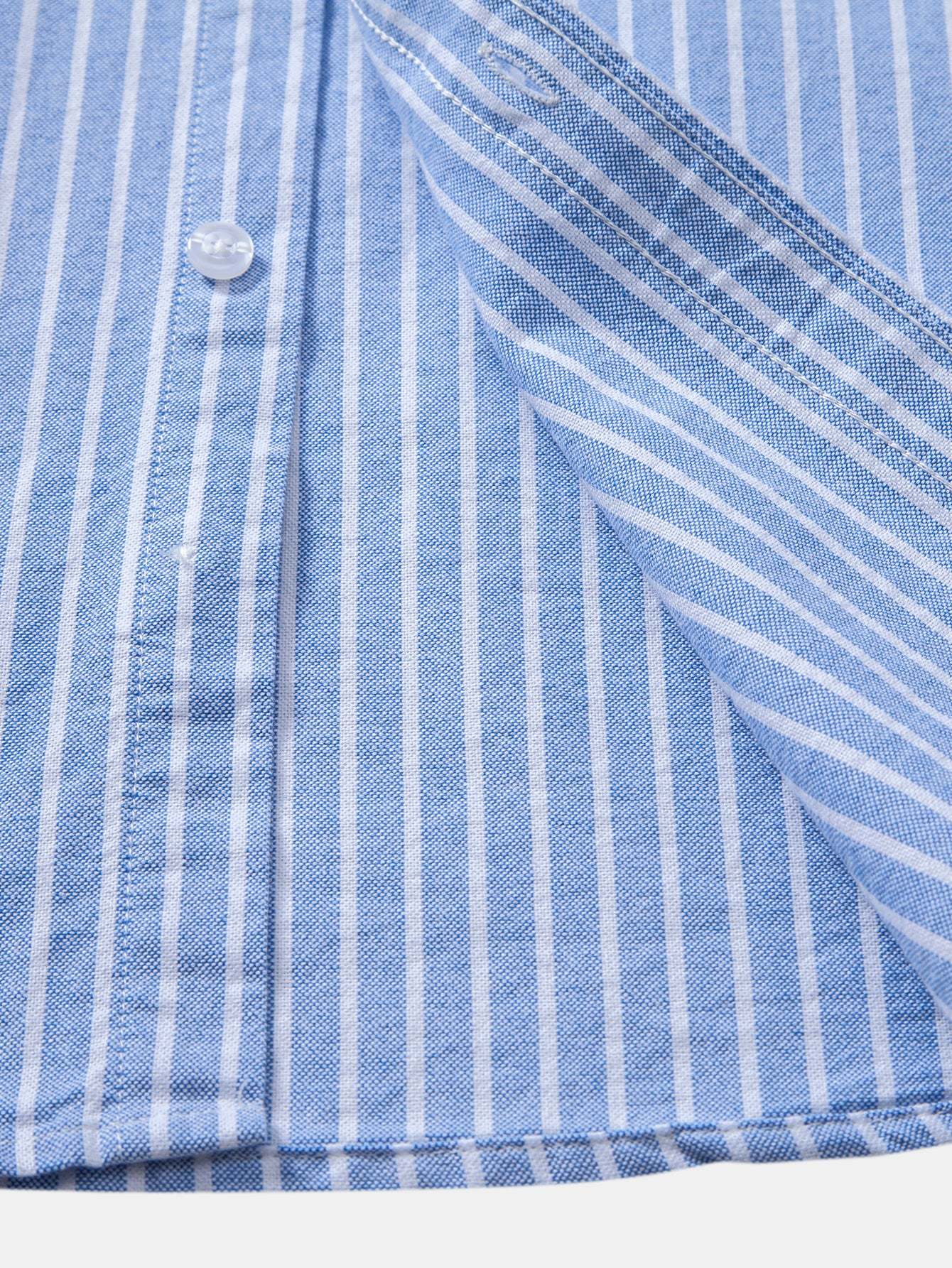 Cowboy Embroidery Cotton Stripe Shirt