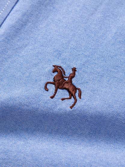 Cowboy Embroidery Cotton Button Up Shirt