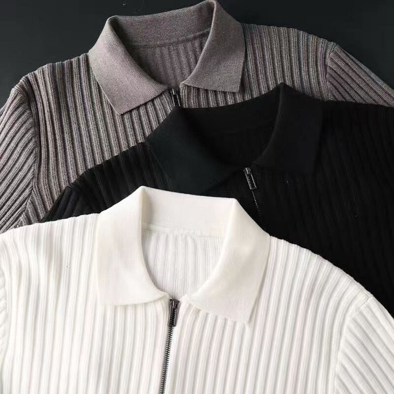 Classic Ribbed Zip Sweater