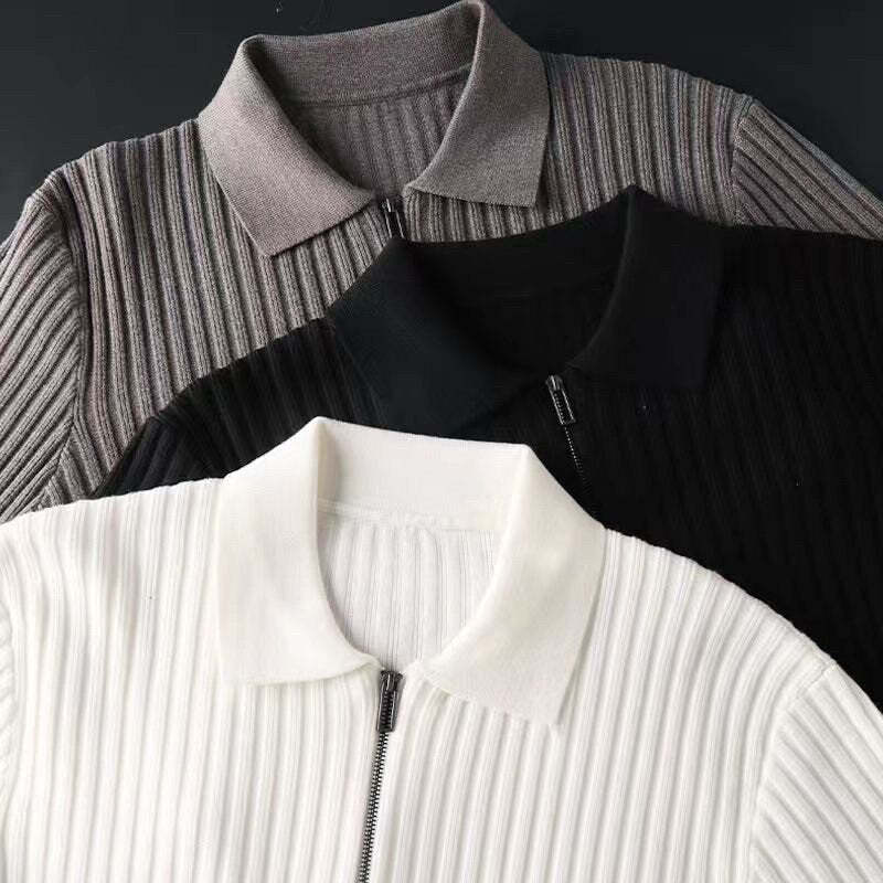 Classic Ribbed Zip Sweater