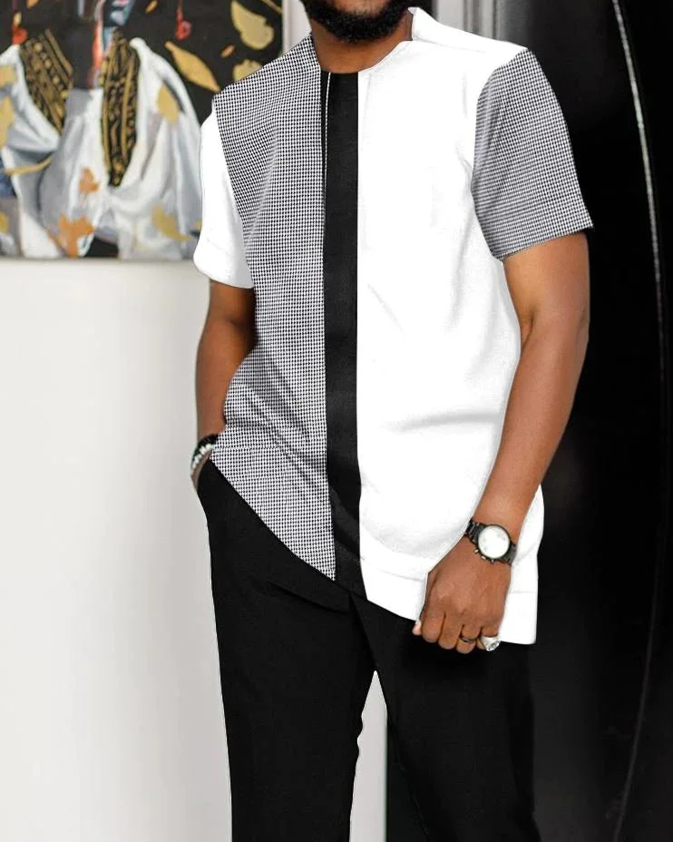 Men's Casual Colorblock Walking Suit