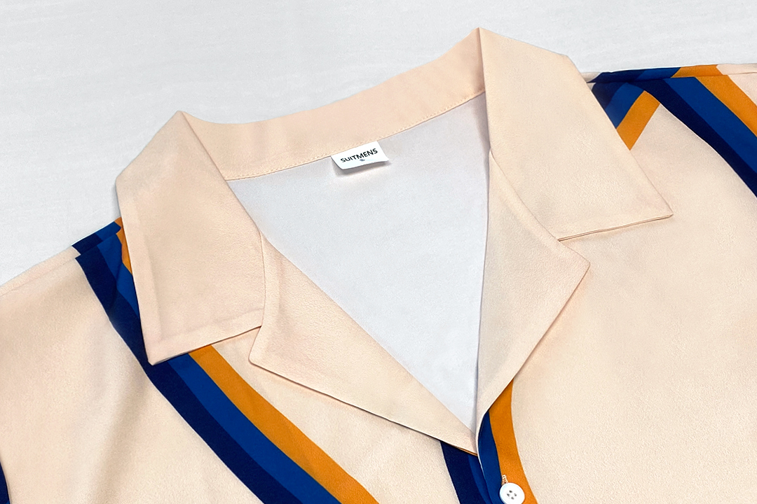 Men's Fashion Print Short Sleeve Shirt Walking Set 3 Colors