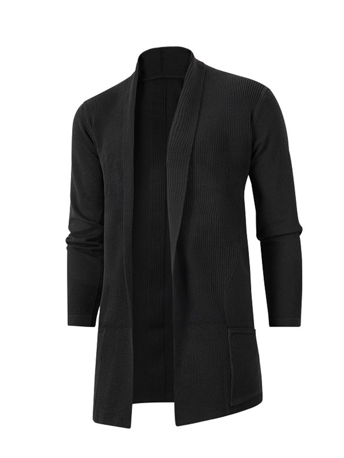Men's Casual Basic Mid-length Knitted Sweater Cardigan Jacket