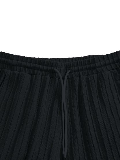 Men's casual gorgeous textured printed shorts set