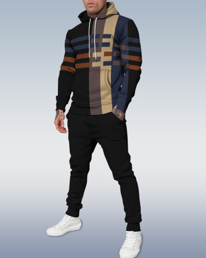 Men's Personalized Printed Hoodie Set