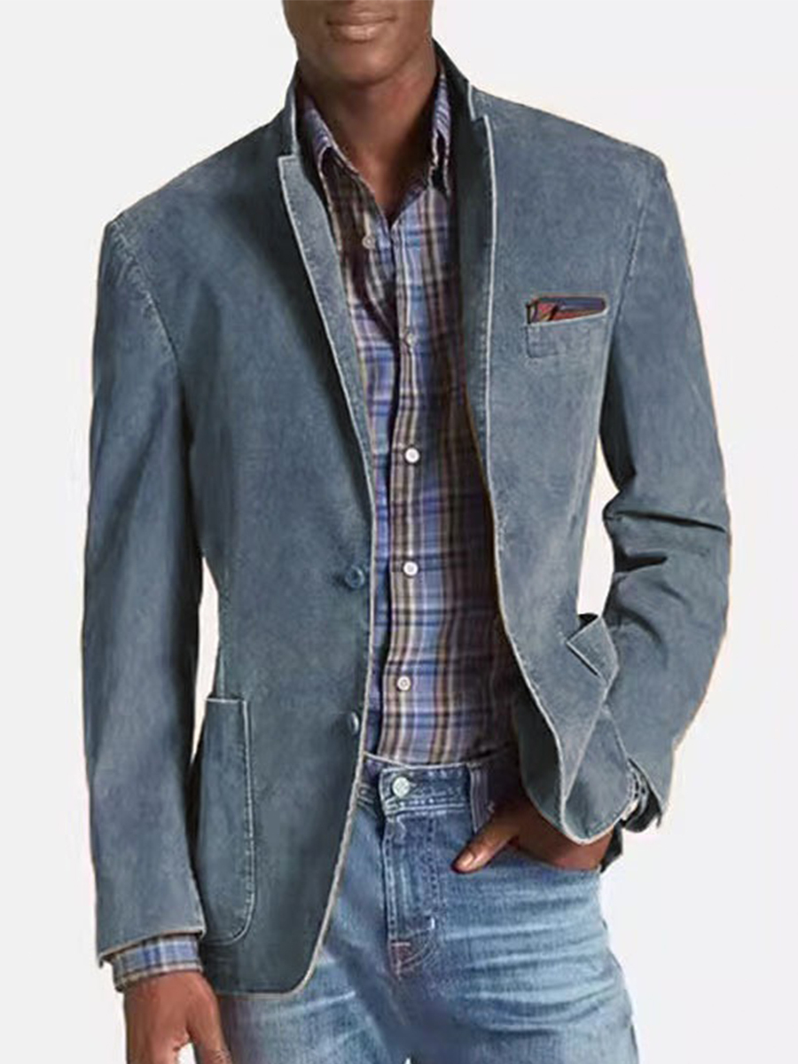 Vintage Retro Denim Blazer