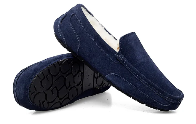 Leather Moccasin Color Blue Size 9.5 for Men