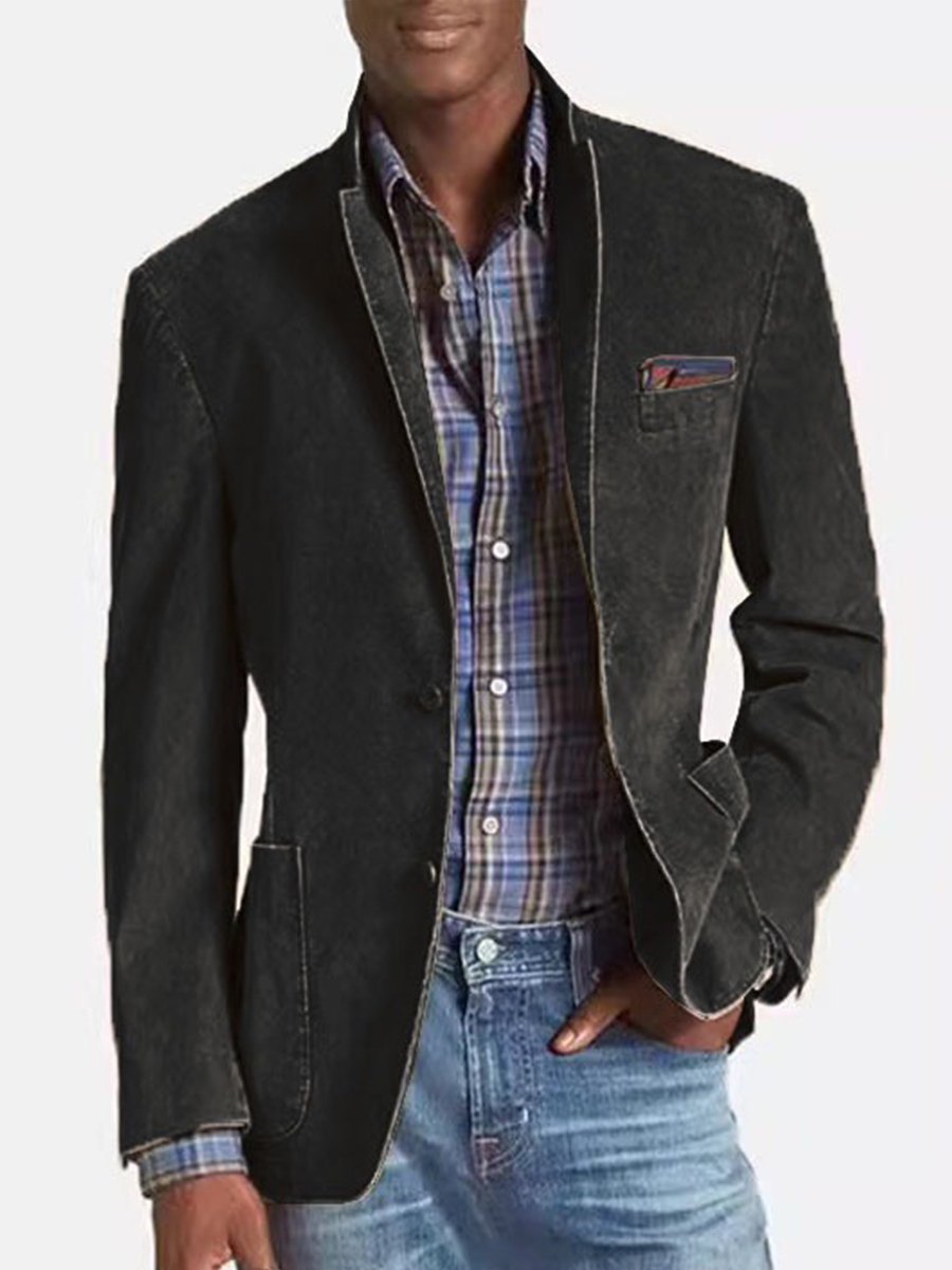 Vintage Retro Denim Blazer