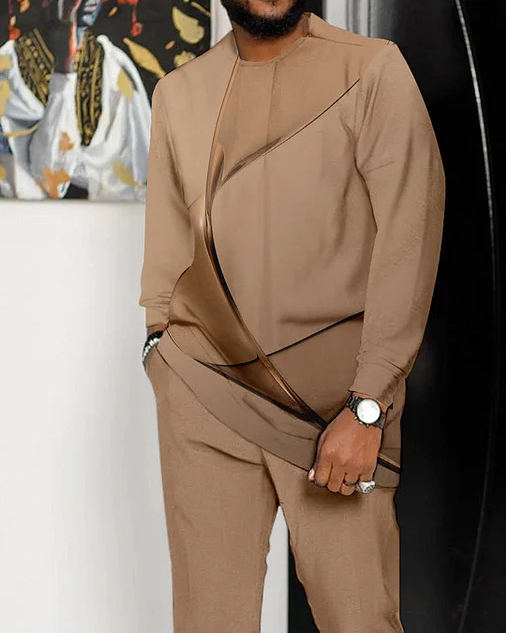 Suitmens Men's Gradient Long Sleeve Athletic Walking Suit - 273