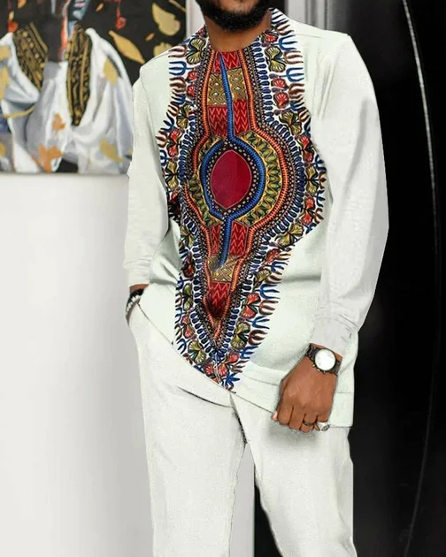 Men's Casual Color Blocking Long Sleeve Walking Suit