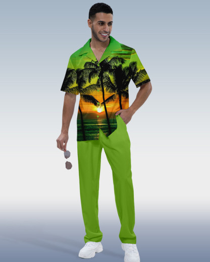 Men's Coconut Short Sleeve Shirt Walking Set