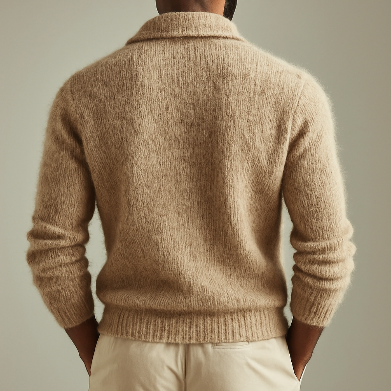 Men's Retro Casual Knitted Lapel Sweater Cardigan