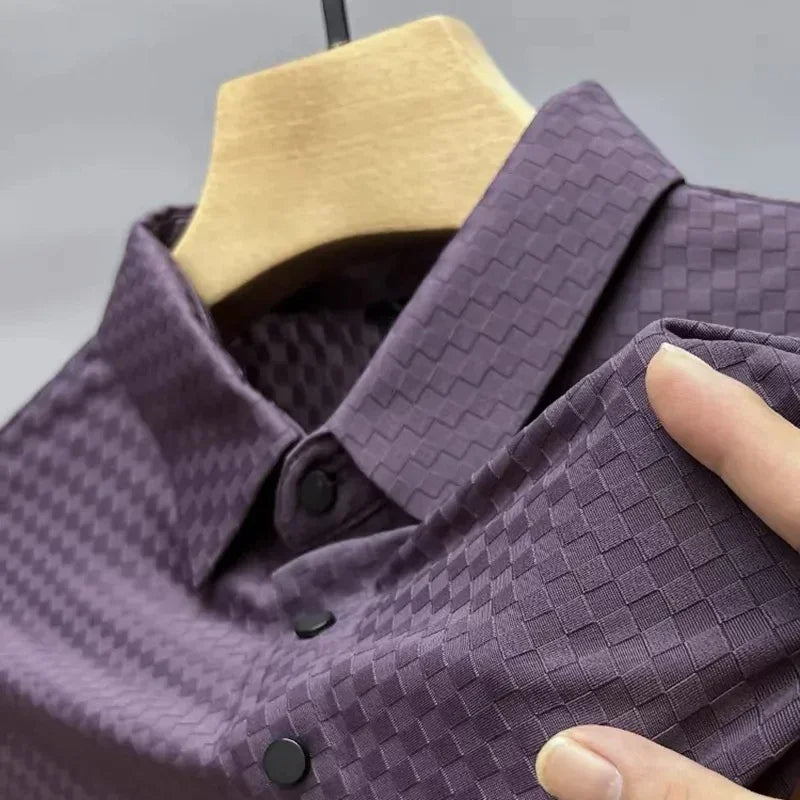 Majesty Grid Non-Crease Polo