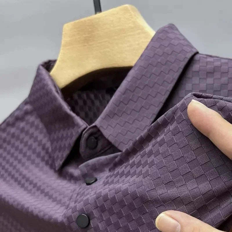 Majesty Grid Non-Crease Polo