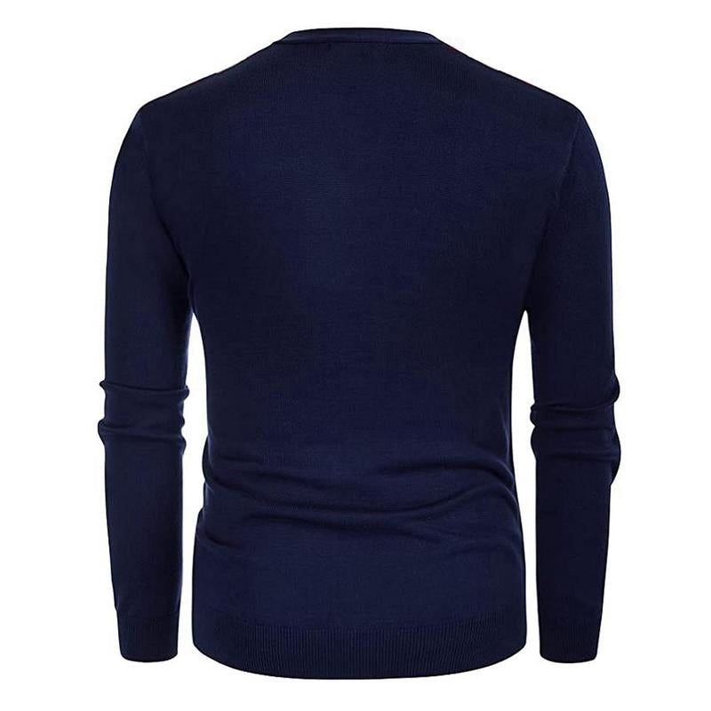 Men's Striped Single Breasted Knit Cardigan Sweater