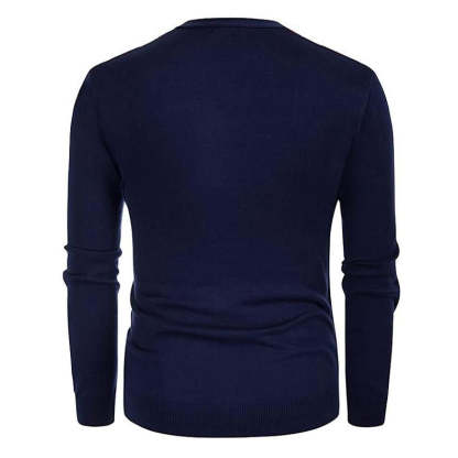 Men's Striped Single Breasted Knit Cardigan Sweater
