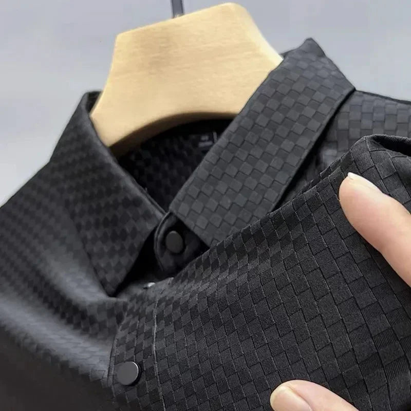 Majesty Grid Non-Crease Polo