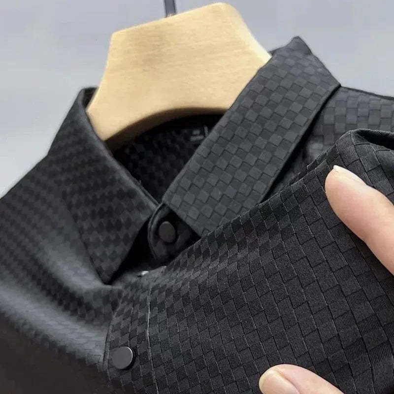 Majesty Grid Non-Crease Polo