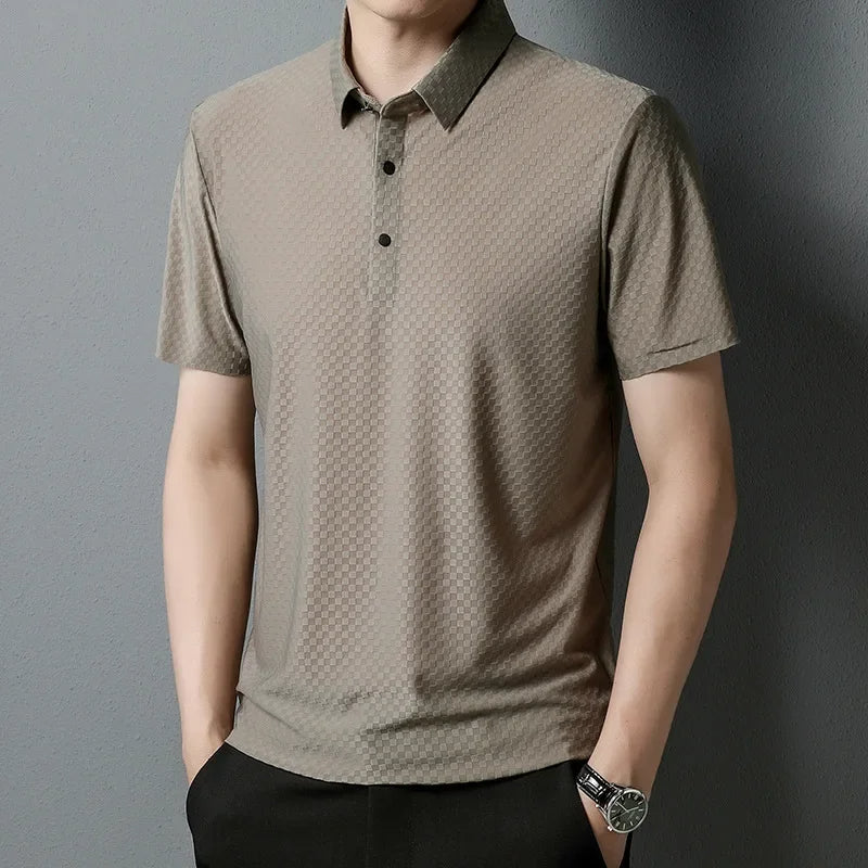 Majesty Grid Non-Crease Polo