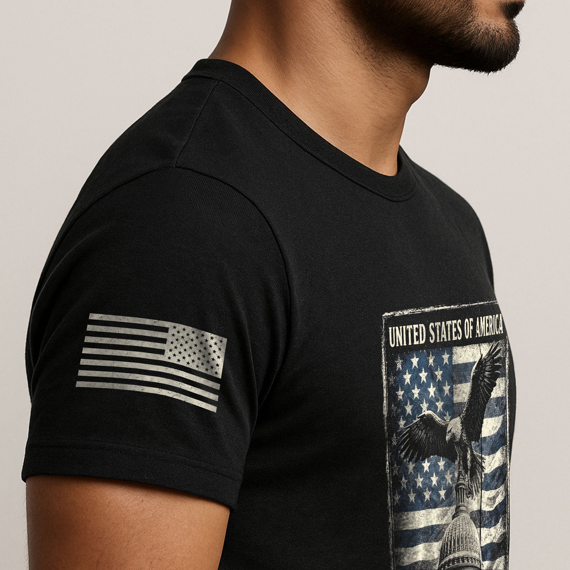 250 Years America Anniversary 1776-2026 Men's Patriotic T-Shirt – Retro Eagle & Capitol Freedom USA 250 Birthday Tee