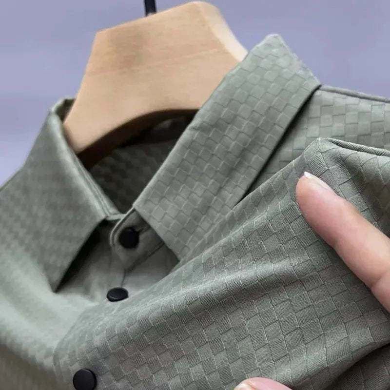 Majesty Grid Non-Crease Polo