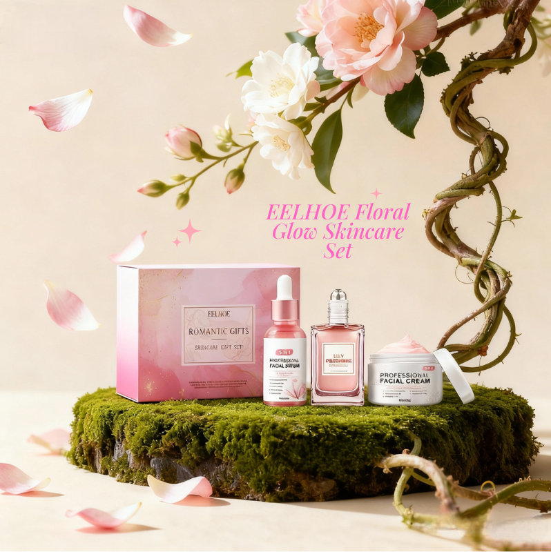 EELHOE Pink Romantic and Joyful Skincare Gift Set: Hydrating, Moisturizing, and Nourishing for Skin, Romantic Fragrance for Body Care-CLEJOY