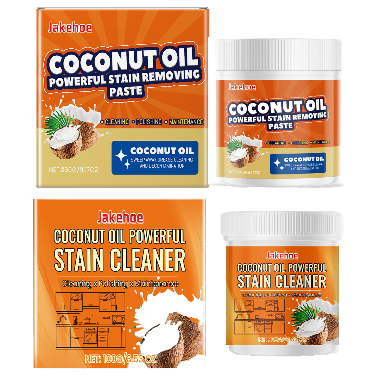 🥥Coconut oil stain remover set