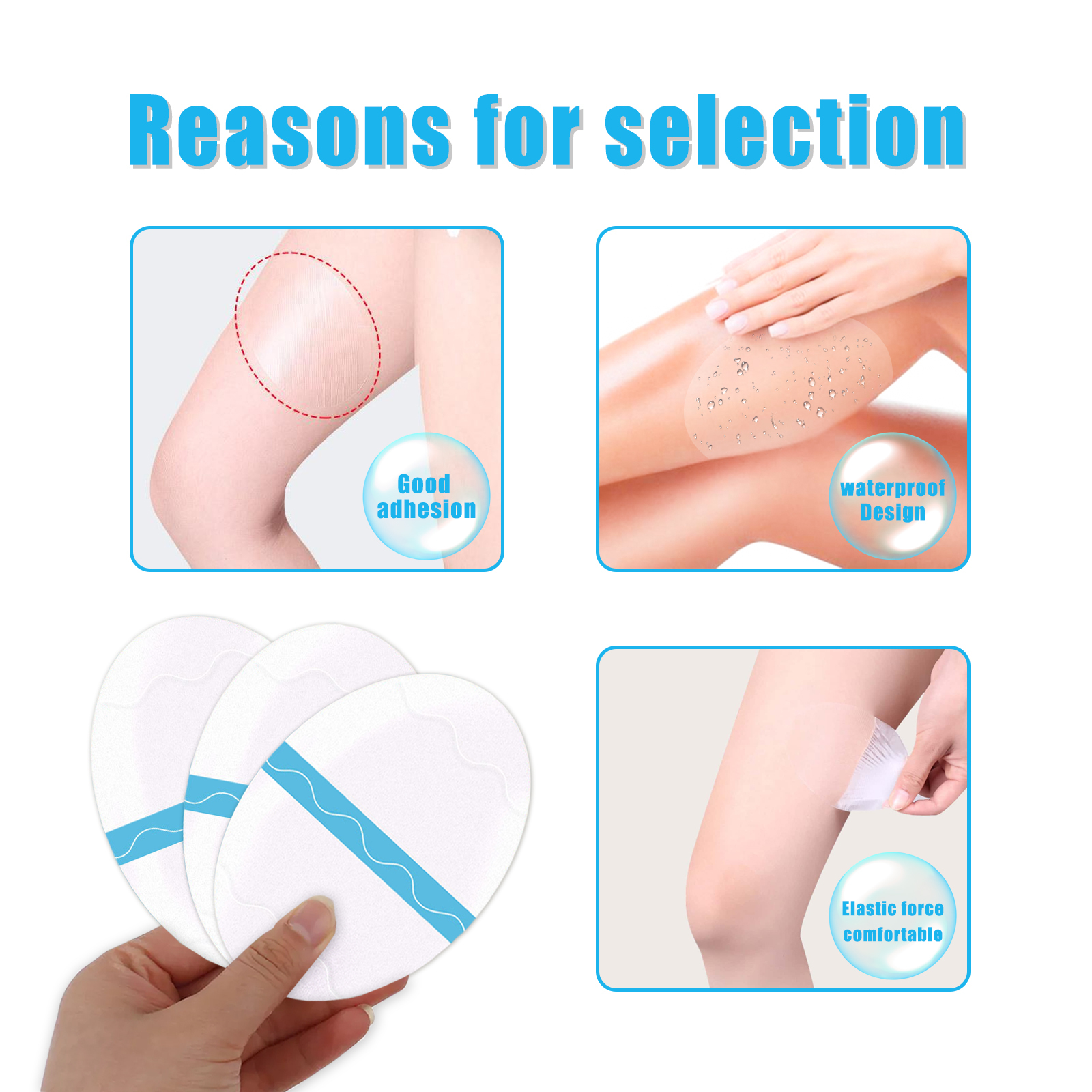 EELHOE thigh anti-friction patch anti-friction invisible thigh high elastic leggings knee calf random patch-CLEJOY