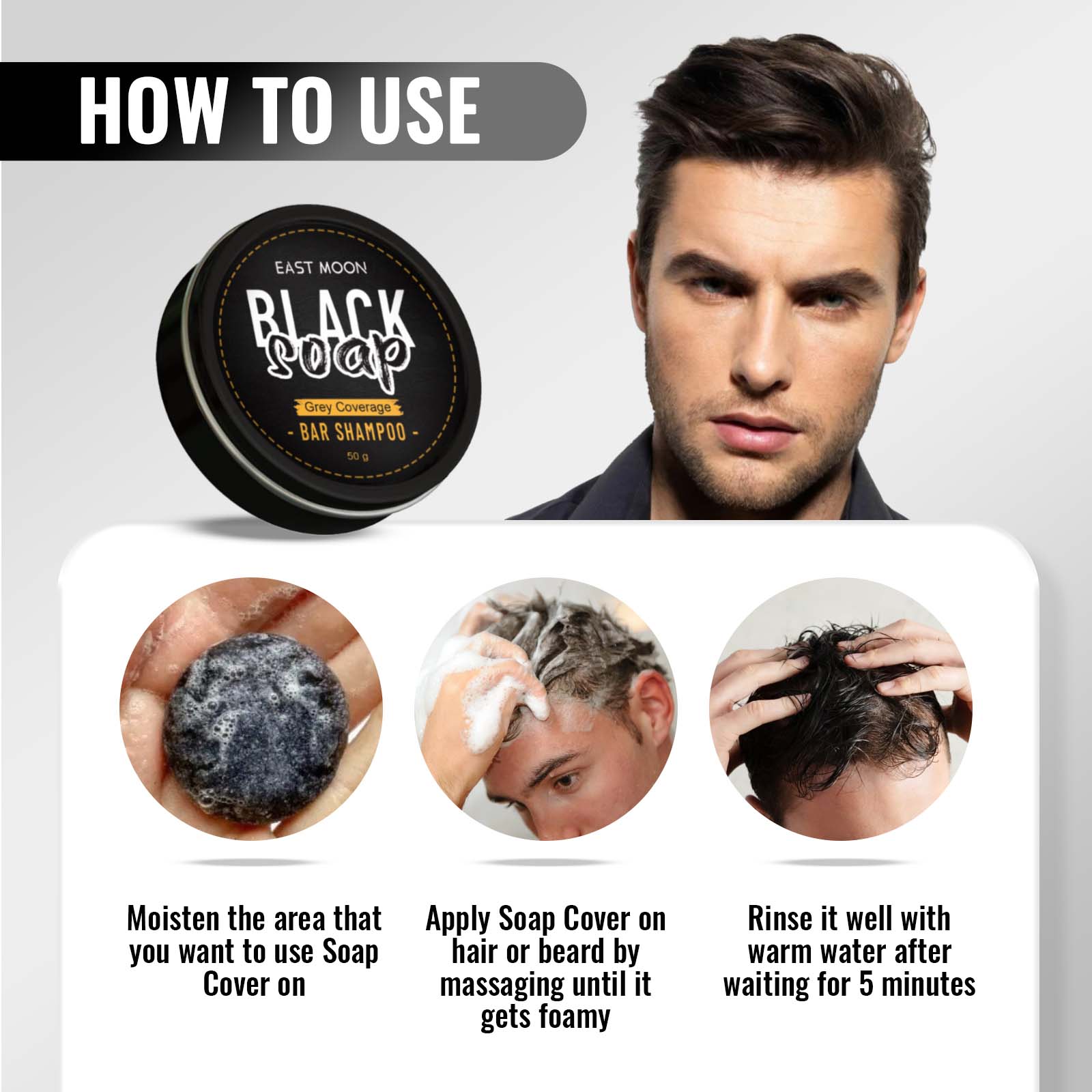 East Moon Black Hair Soap