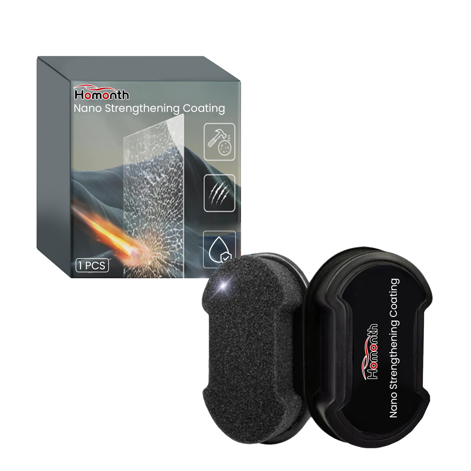 Homonth Car Sponge Cleaner Windshield Hydrophobic Window Brightening Portable Tempered Glass Cleaning Sponge-CLEJOY