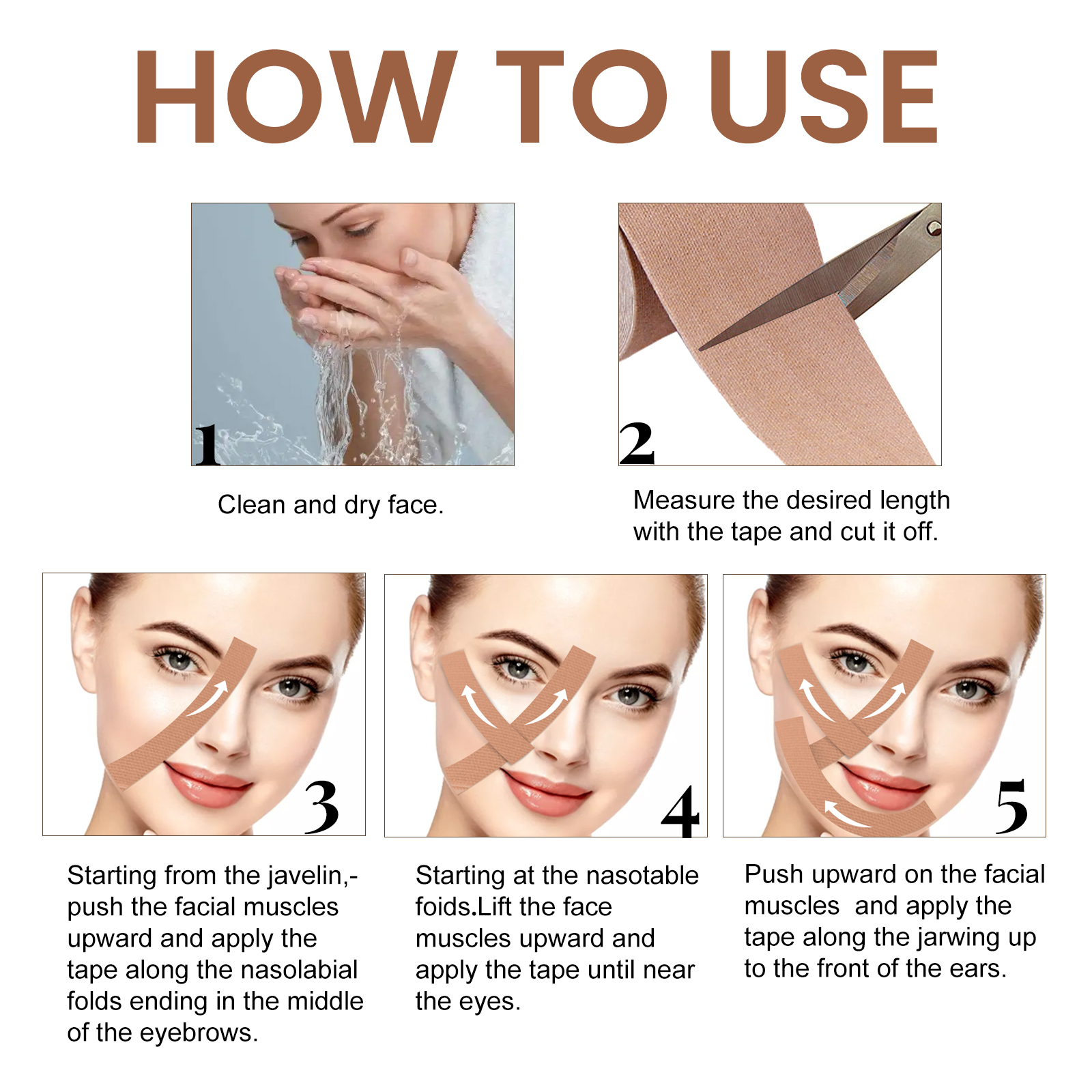 EELHOE myofascial facial tightening belt to prevent sagging and lift the chin V-shaped face breathable face lift patch-CLEJOY