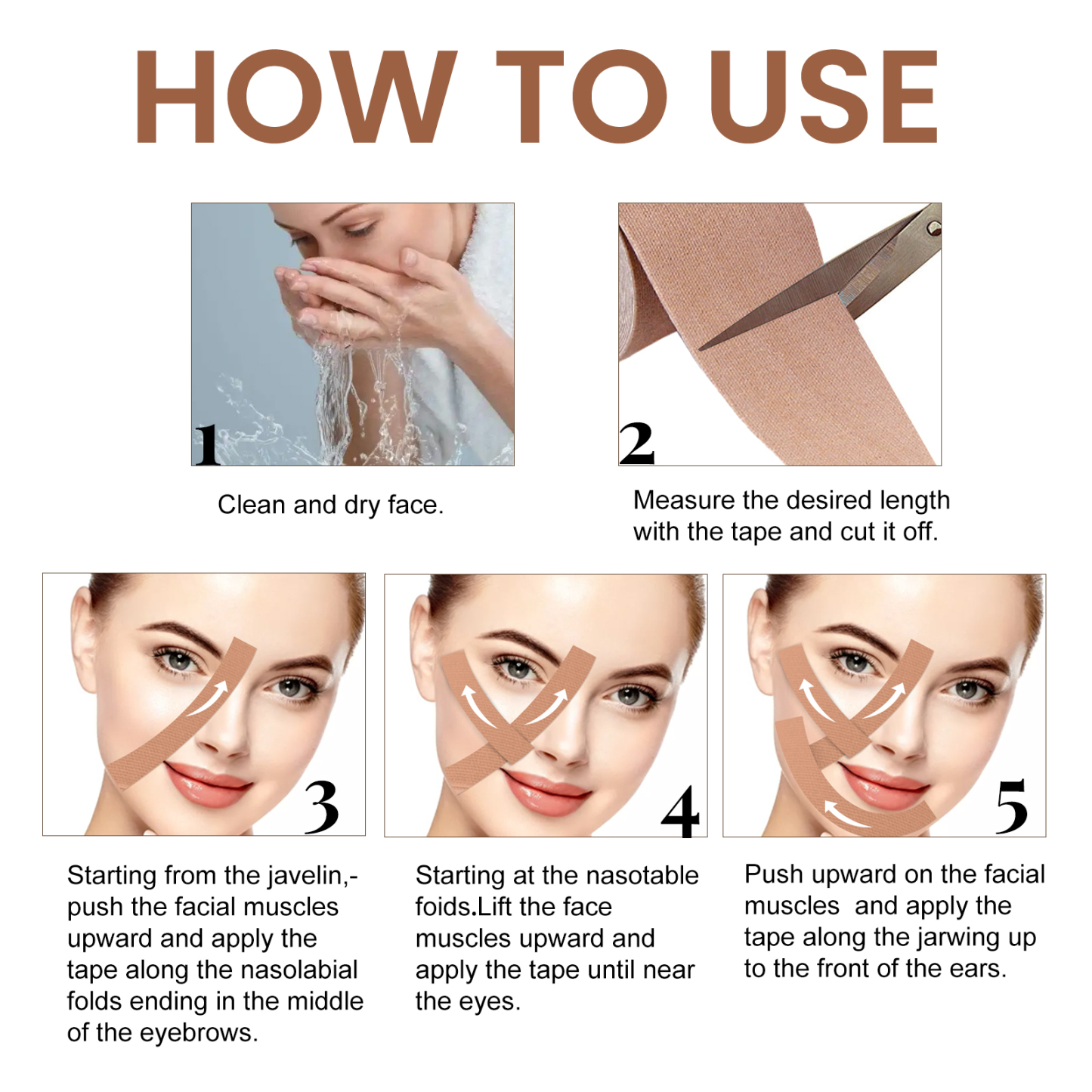 EELHOE myofascial facial tightening belt to prevent sagging and lift the chin V-shaped face breathable face lift patch-CLEJOY