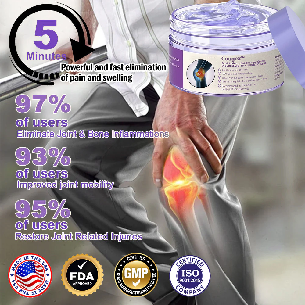 Cougex™ 7 Day Rapid Joint & Bone Therapy Cream USA Orthopedics (AAOS) Approved