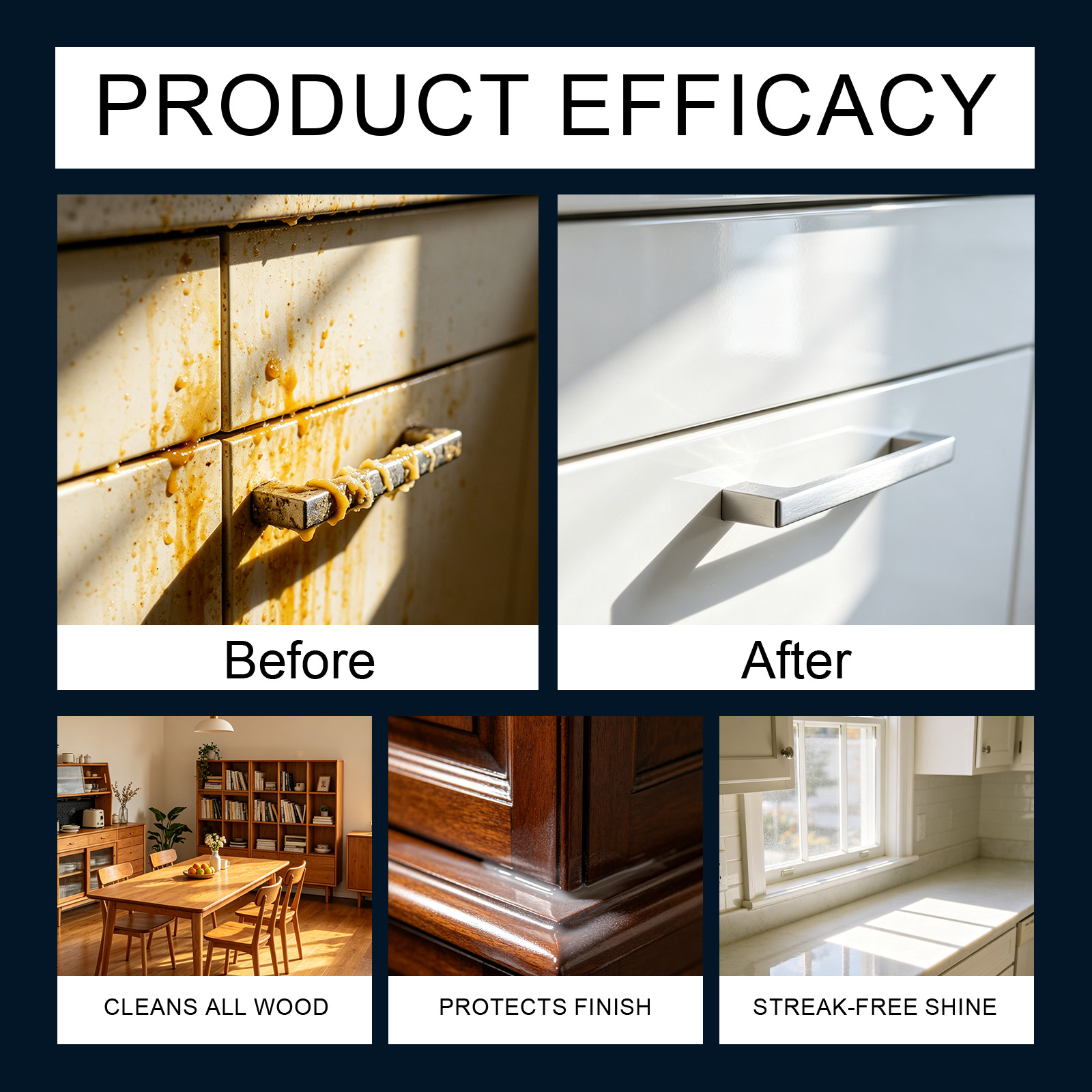 Kitchen Cabinet Cleaner, Plant Based Cleaning Solution, Safe on Paint & Wood, Safe for Daily Use, Approved by Cabinet Finish Specialists,, 32 fl oz